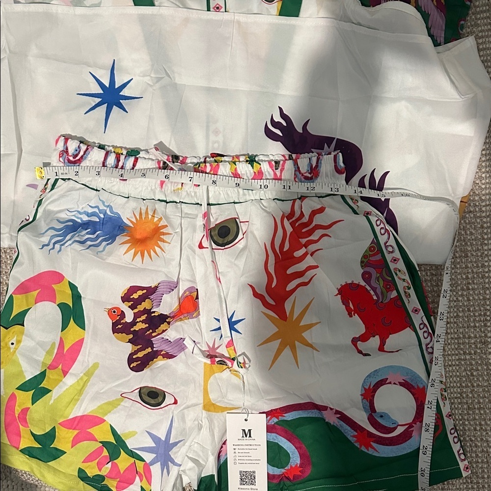 Kitson Multicolor Graphic Shirt and Shorts Set - Picture 9 of 10
